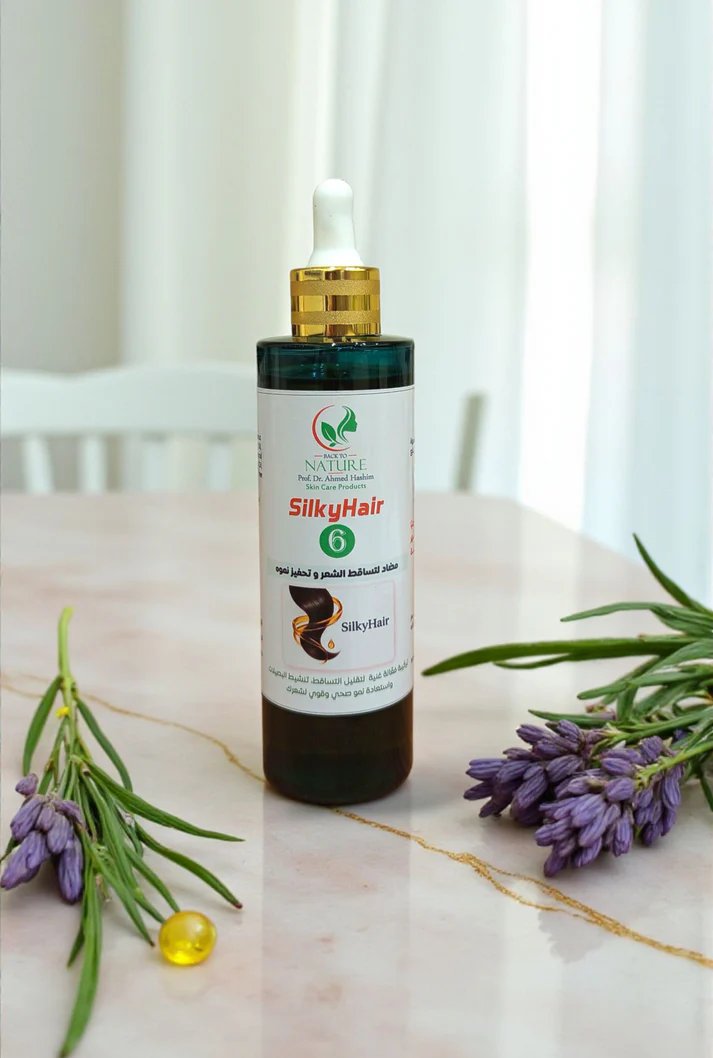SilkyHair   6     حجم 100مل    زيت لزيادة نمو شعر الراس و اللحية وتقليل التساقط  و اعادة الانبات